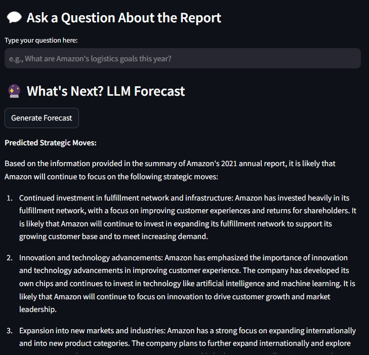 Amazon annual report analyzer